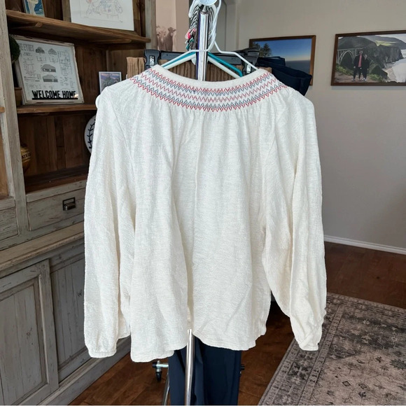 Madewell long sleeve textured top size M - Picture 3 of 5